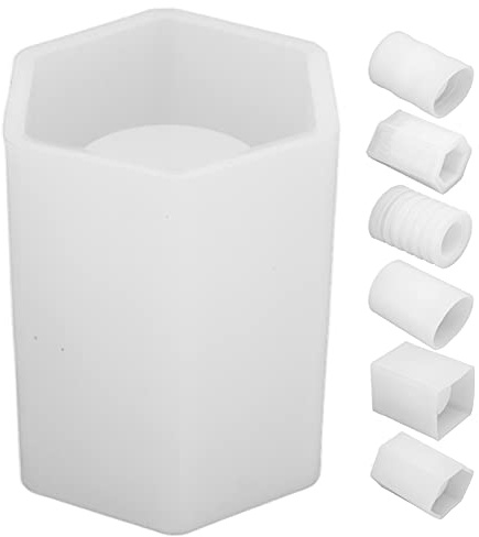 Pssopp Molde De Silicona Molde Grande Estuche para Lápices Y Macetas Molde Reutilizable Y Conveniente Suministros De Fundición De Bricolaje(5 Molde Grande)