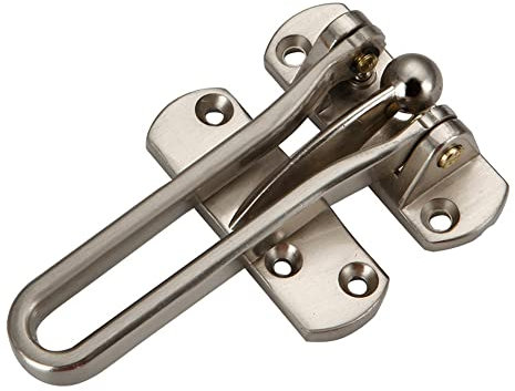 Zinklegierung Tür Zusatzschloss, Tür Sicherheitsriegel Türverriegelung Innen, Türsicherungen Einbruchschutz Zusatzschloss mit Schrauben für Zuhause, WohnungHotel, Schlafzimmer(Silber)