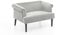 Atlantic Home Collection Charlie Loveseats, Massivholz, (2) Grau, 118/85/88 cm