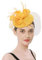 Lurrose Fascinator- Hüte Teeparty- Hut- Clips Stirnband Blumenmaschenschleier- Hut Fascinator- Kopfbedeckung für Halloween- Hochzeit Gelb