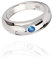 NKlaus Kettenanhänger klein baby Taufring Zirkonia blau 925 Silber 10mm für Jungs 9904