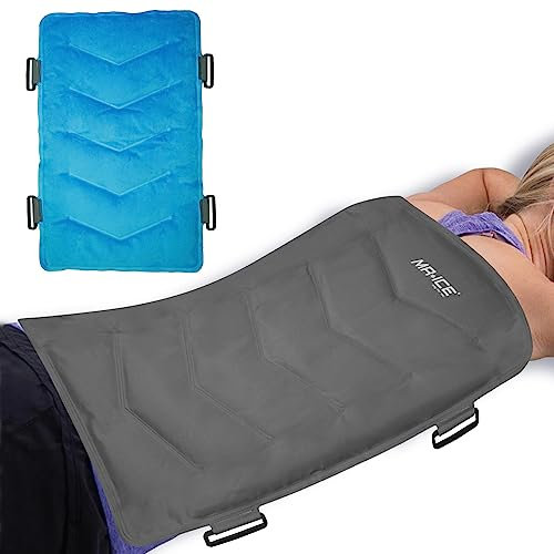 Kühlpads Rücken XXL 33×53 cm | Großes Gel-Kühlkissen mit Plüsch-Bezug Wiederverwendbarer Eisbeutel für Rücken, Hüfte, Lendenwirbel, Bein & Knie – Heiß-Kalt-Therapie