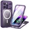 Lanhiem Waterproof Mobile Phone Case for iPhone 14 Pro Max, Protective Case for iPhone 14 Pro Max, Waterproof with Magsafe, 360° Outdoor, Shockproof, Dustproof, Armoured Case with Camera