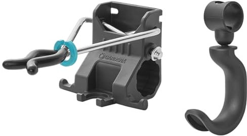 Gardena Set Einzelhalter & Einzelhaken: Halterungen für Gartengeräte, Ergänzung zum Gerätehalter Plus, Universalhaken aus recyceltem Material (3510-20)