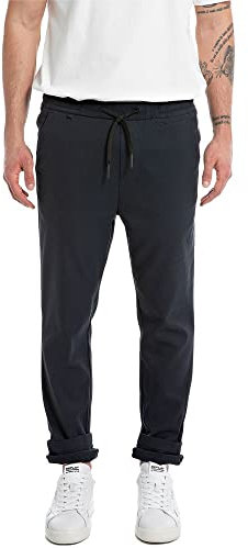 Replay Herren Hose mit Stretch, Deep Blue 086 (Blau), 33W / 32L