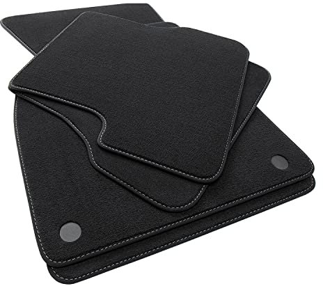 tuning-art 5J-236 Luxus Fußmatten passend für Mercedes E-Klasse W213/S213 2016-2023, Naht:Silber