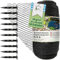 TTL Garden 6x6m Teichnetz Vogelschutznetz schwarz 30g/m² - 12x12mm engmaschig Starkes HDPE Poolnetz Obstbaumnetz Gartennetz, Vogelabwehr Netz, reißfest dehnbar robust mit 10 Bodenanker