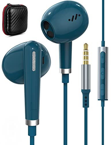 In-Ear Kopfhörer 3.5 mm mit Kabel für Redmi Note 14 13 12 Pro+ 11 11S 10S,3.5 MM Ohrhörer,Kopfhörer Sport In-Ear Stereo Kopfhörer mit Lautstärkeregler Mikrofon für Samsung Galaxy A06 A15 A14 A25 A52S