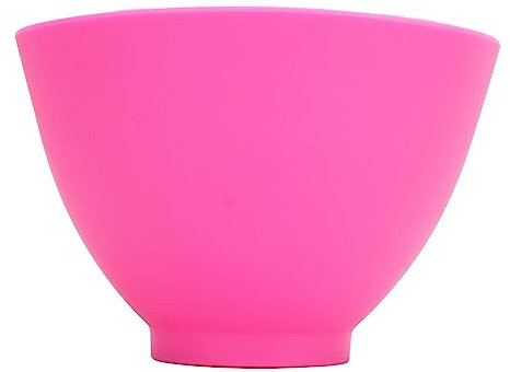 Mixing Bowl Flexible Plaster Mixing Bowl Lightweight Silicone Mixing Bowl Easy to Grip for Lab (Pink 5.12 X 5.12 X 3.54in)