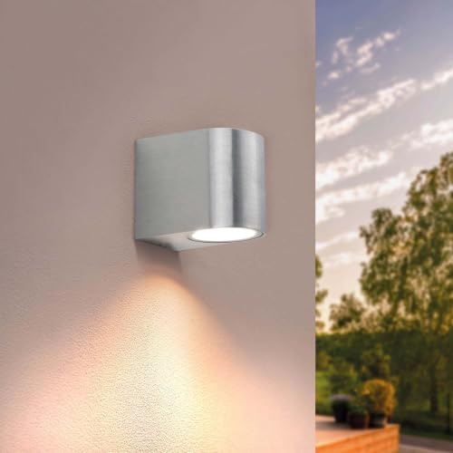 Ledvion Wandlampe IP54 35W Ohne GU10 Leuchtmittel dimmbar 220-240V | Für Einfahrt Gartenweg Terrasse oder Fassade geeignet und klar auf den Außeneinsatz ausgerichtet