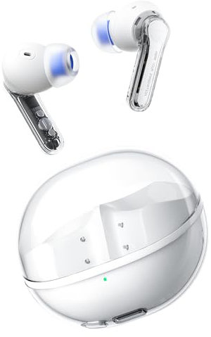 SoundPEATS Clear Bluetooth-Kopfhörer, 12-mm-Treiber und Dual-ENC-Mikrofon für klare Anrufe Spielmodus 40 Stunden Wiedergabezeit App-Steuerung