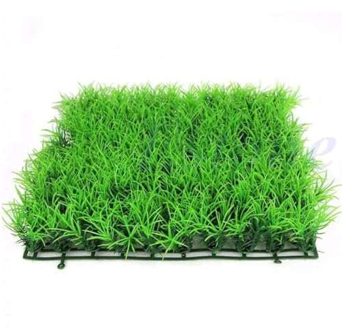 Fopytu Aquarium Fake Grass Mat Fish Tank Artificial Turf Aquatic Grass Landscape Green Plant for Fish Tank Decor