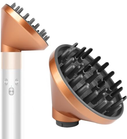 NINEBIRD Upgraded Diffuser Nozzle Attachment Compatible with Dyson Airwrap Styler Accessaries Parts (Gold)