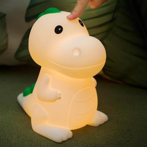 Colexy LED Nachtlicht Kinder mit 7-Farben-Licht Nachtlicht Baby Touch Dimmbar Dinosaurier Stilllicht Baby Nachttischlampe, USB Aufladung Kinderzimmer Deko Geschenke Spielzeug Schlaflichter