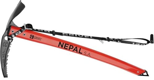 GRIVEL Nepal SA Red Eispickel mit langem EVO, 58 cm, CE Hocker, Uni, Erwachsene, 58