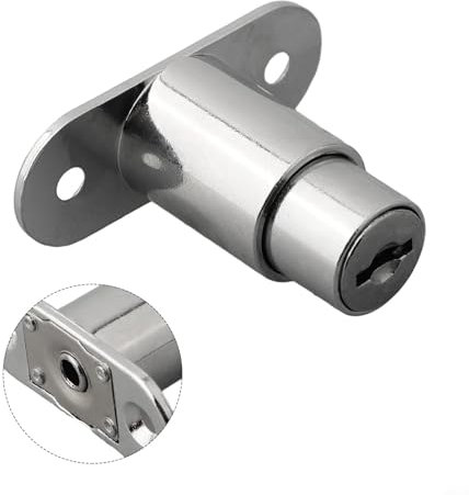 Schloss für Schiebetüren, Schränke, Vitrinen, Möbel, Zinklegierung, Schlüsselbasierte Sicherheit (23 mm)