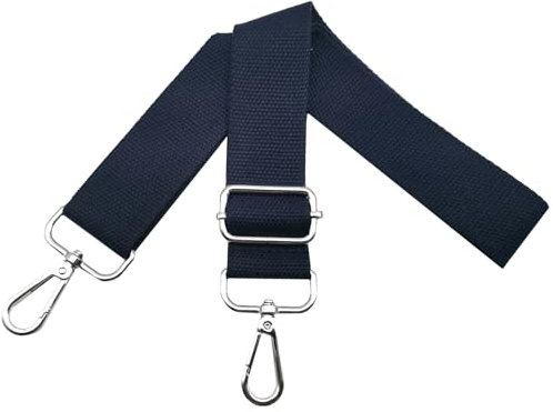 Taschengurte zum Wechseln Schultergurt Tasche - Taschengurt Verstellbar Breit 3.8cm mit Silber Karabiner, Tragegurt für Handtaschen Damen Taschenband, Umhängegurt Taschen, Marineblau, Q4