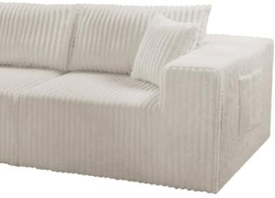 BEDOIN Modular Ectional Couches,Cloud Sectional Couch With Deep Seat,Modern Modular L-Shape Sofa Couch With Chaise,for Apartmen Studio Office Bedroom White-105 * 60 * 105cm