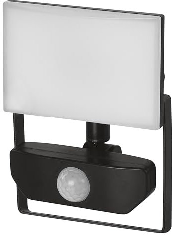EMOS - LED-Strahler Tambo mit Bewegungsmelder - dünnes Aluminium Flutlicht - wasserdicht - neutralweiß (4000 K) - 1000 lm - 10 W - 25 000 Std. - Abstrahlwinkel 120° - für Außenbereich - schwarz