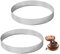 KYEQATY Tart Rings 2PCS Crumpet Rings 8 Inch Round Perforated Cake Ring Heat Resistant Pastry Rings Nonstick Stainless Steel Baking Rings Heat Resistant Ring Molds for Cooking