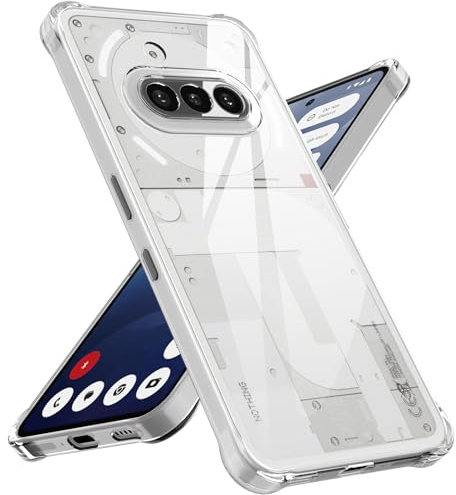 Natbok Clair Coque pour Nothing Phone 3a,Anti-Rayures Dur Dos PC et Antichoc Bumper TPU Etui de Protection Nothing Phone (3a),Anti-jaunissement, Cas de téléphone Ultra Mince Transparent Housse