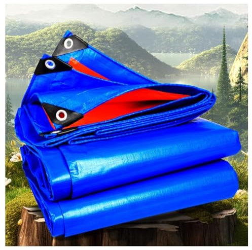 zktoermn Mehrzweck-Poly-Plane Stabile Blaue Plane Mit Ösen Abdeckung für Terrasse, Auto, Pool, Boot Und Zelt(5x10m)
