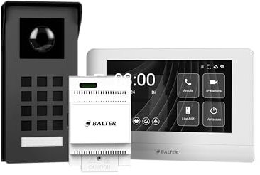 Balter ENTRI M Set – HD Video-Türsprechanlage für 1 Familienhaus 7 LCD Monitor Aufputz-Montage