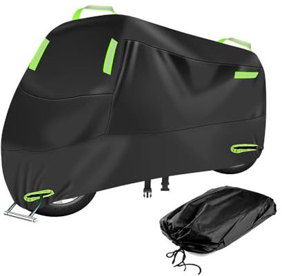 300D Oxford Motorbike Cover for Zontes G1 125 ZT125 G1 ZT125U ZT 125 U ZT 310R 310X ZT310R, Scooter Moped Rain Dust Cover Motorbike Cover Waterproof Outdoor with Reflective Strips Lock-Holes