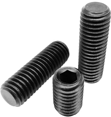 SXPXP Tornillo Prisionero de Cabeza Hexagonal, 1/10/50 Piezas M2-M16, Acero de Grado 12.9 Negro, Cabeza Allen, Punta Plana, Tornillo Prisionero(50pcs M5,2MM)