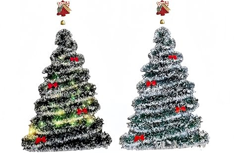 Weihnachtsgirlande mit Beleuchtung | Tannengirlande mit Beleuchtung | Fensterdeko Weihnachten | Weihnachtsbaum klein | Weihnachtsdeko Fenster