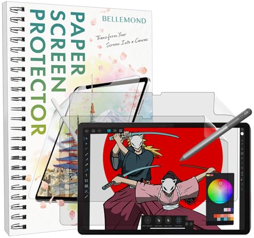 BELLEMOND Papierfolie für Lenovo Tab P12 12.7, 2 Pack, Made in Japan | Raue Papierstruktur, bessere Stifthaftung, ideal zum Schreiben & Zeichnen