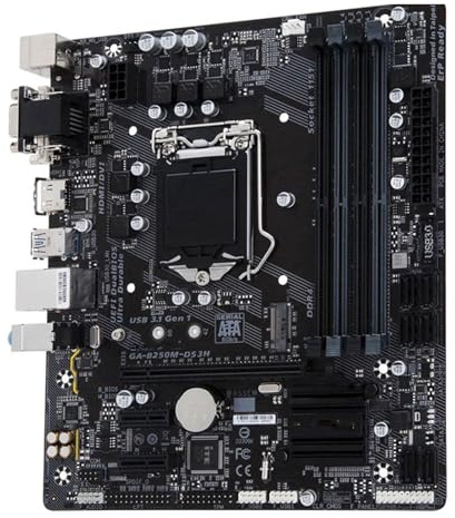 Placa Madre Fit For Gigabyte B250M-DS3H LGA 1151 Compatible con I7, I5, I3, DDR4, SSD M.2 de 64 GB sexta y séptima generación