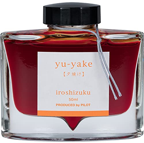 Pilot Iroshizuku 69210 Füllfederhalter-Tinte, Yu-Yaki, Sunset Orange (Orange), 50 ml Flasche