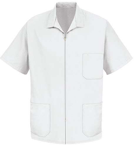 Red Kap Herren-Kittel mit Reißverschluss vorne, Weiss/opulenter Garten, XXX-Large