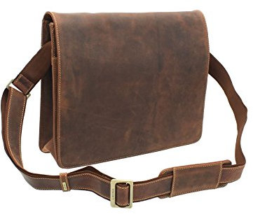 Visconti Harvard Leather A4 Messenger Bag 18548 Oil Tan