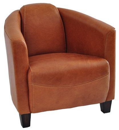 Clubsessel Rocket Vintage Leder, hell Echtleder Sessel Columbia Vrown Hellbraun
