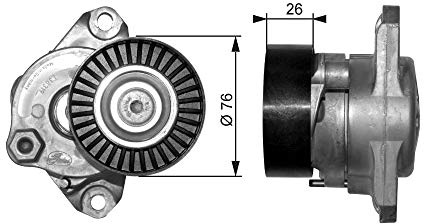 GATES T38319 Spannrolle Keilrippenriemen Kompatibel mit MERCEDES-BENZ C-Klasse Limousine W204 A2722000070 7808-21219 780821219