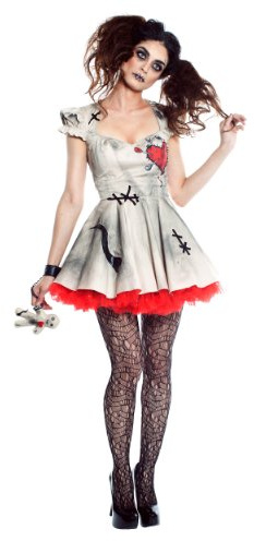 Seeing Red Voodoo Doll Halloween Costume with 6 Tall Stuffed Voodoo Doll Accessory (XX-Large)