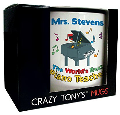 CRAZY TONY'S Music Teacher Personalised Mug Good Luck Pianist Thank You Piano Teacher Gift