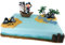Cake Company Tortendekoration Piraten-Junge im Segelschiff | Set mit Piratenfigur, Palmen & Zubehör | Tortendeko Motivtorte Kindergeburtstag und Geburtstag