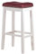 Angel Line Cambridge Barhocker, 73,7 cm, Weiß mit dunkelrotem Kissen