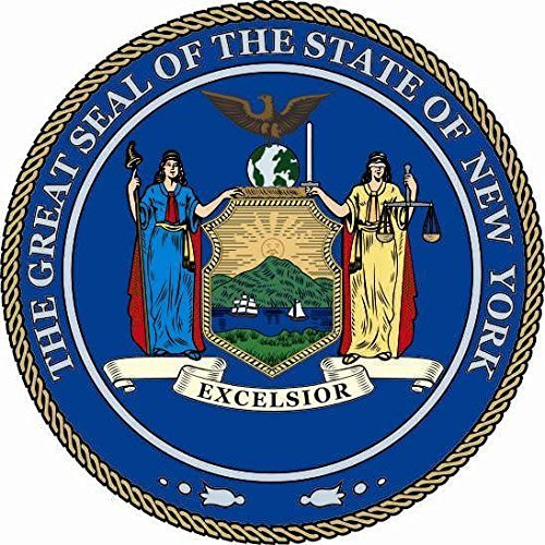 U24 Aufkleber New York Seal Siegel Autoaufkleber 8 cm Sticker Konturschnitt