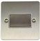 Flat Brushed Steel Fan Isolator Switch (White Insert/Satin Chrome Switch)