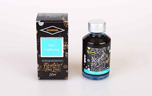 Diamine Shimmertastic Ink - Blue Lightning