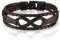 JewelryWe Lederarmband Unendlichkeitszeichen Armband Leder: Herren Damen Lieben Infinity Unendlichkeit Zeichen Mehrreihig Legierung Leder Geflochten Armreif Wickelarmband 20.5cm schwarz braun
