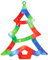 The Christmas Workshop Multi Coloured LED Window Light Christmas Tree