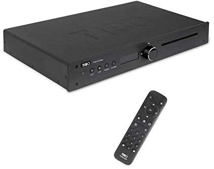 TIBO TI435 Hi-Fi CD Player | Playback of CD, CD-R, CD-RW, MP3-CD | MP3/WAV via USB | RCA, Optical, Coaxial | Traditional solid metal casing | 43cm brass aluminium front panel | Black