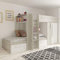 White and Oak Kids Storage Bed, Happy Beds Barca Wooden Bunk Bed - European Single (90 x 200 cm) Frame Only