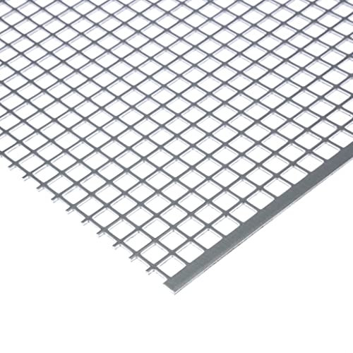 Lochblech Stahl Verzinkt QG 10-12, 2 mm stark Lautsprechergitter Individueller Zuschnitt nach Maß (1000 mm x 550 mm)