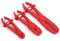 EVGATSAUTO Hose clamp Set, Nylon Red Line Clamp Pliers, 3Pcs Nylon Hose Clamp Tool Set Brake Fuel Water Line Clamp Plier Hands Free Tool Hose Clamp Pliers ose Pinch Off Pliers